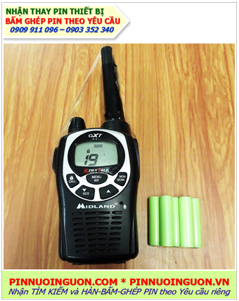 Pin máy bộ đàm Midland GX1 6V-700mAh /Nhận Thay cell pin máy bộ đàm Midland GX1 6V-700mAh